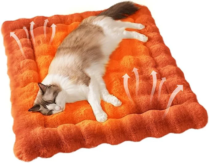 Excellent Self-Warming Cat Bed Plush Faux Fur Pet Bed Mat Outstanding