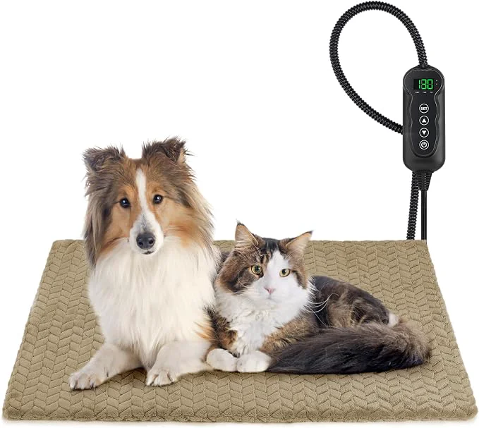 Professional GASUR Heated Cat Bed Waterproof Cat Heating Pad Indoor w Timer Temp High-Performance
