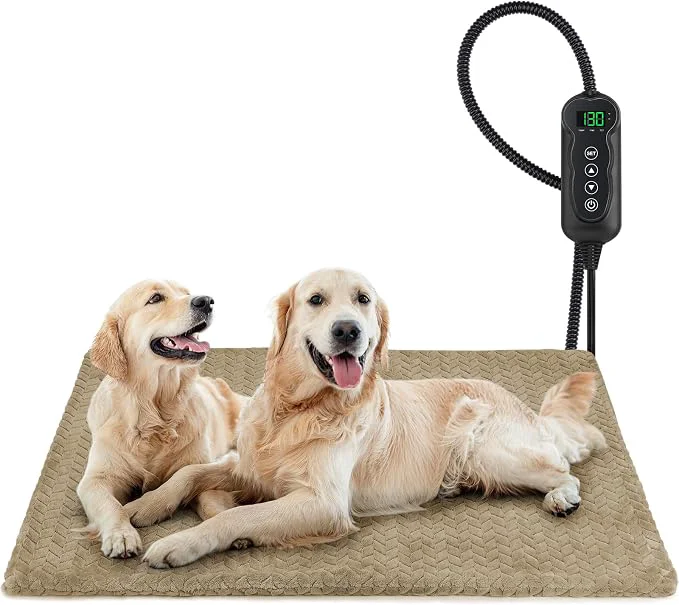 Green GASUR Heated Cat Bed Waterproof Cat Heating Pad Indoor w Timer Temp Environmentally Friendly
