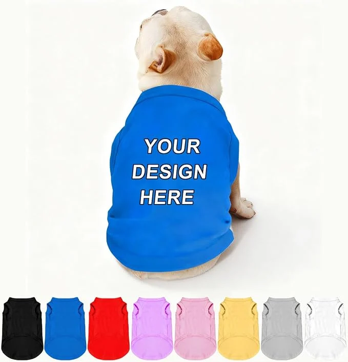 Consistent Custom Dog Shirt Pet T Shirts for Small Medium Large Dogs Customized Clothes Smooth