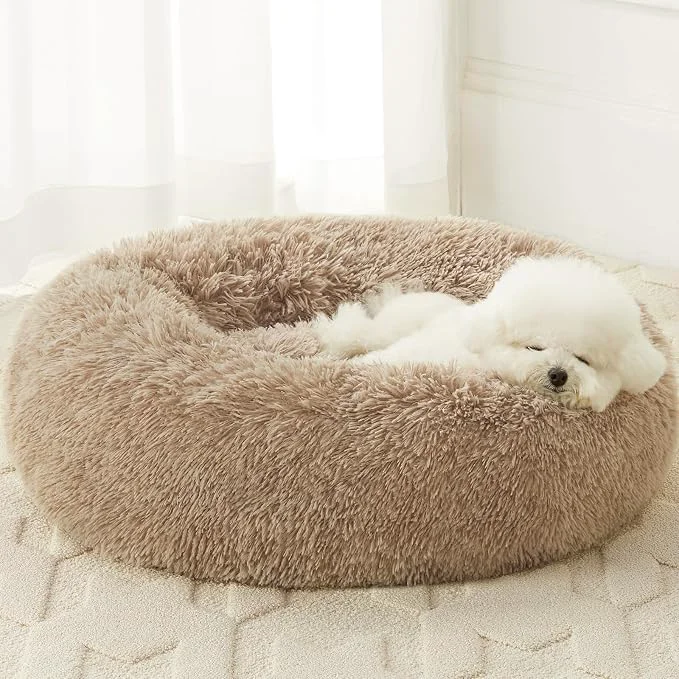 Unique WNPETHOME Donut Dog Beds Large Sized Dog Anti-Anxiety Caming Large Pet Bed Long-Lasting