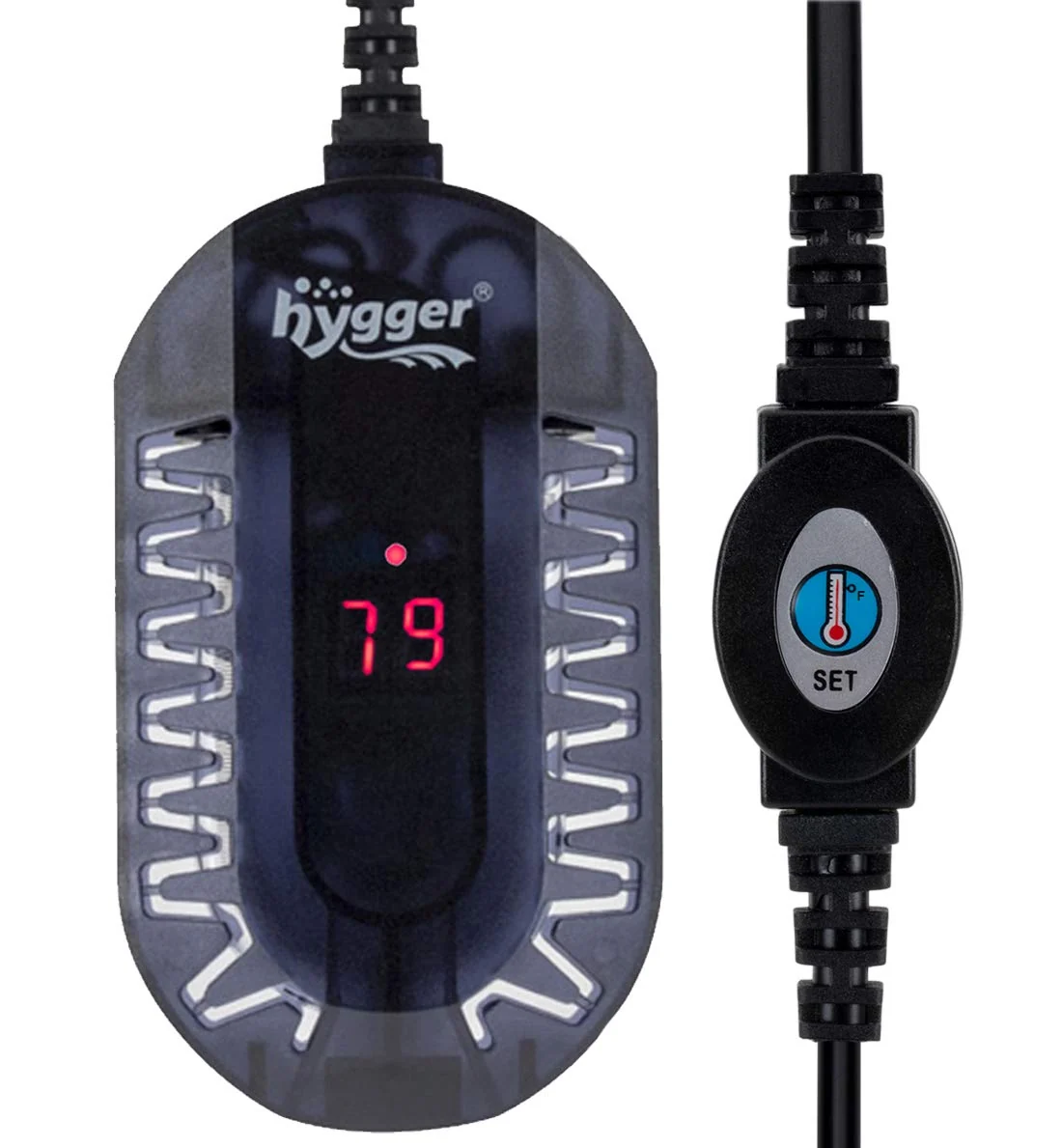 Recyclable hygger Mini Glass Aquarium Heater 100W – Adjustable Temp LED Display Protective Guard for 6.5–13 Gallon Tanks Eco-Friendly