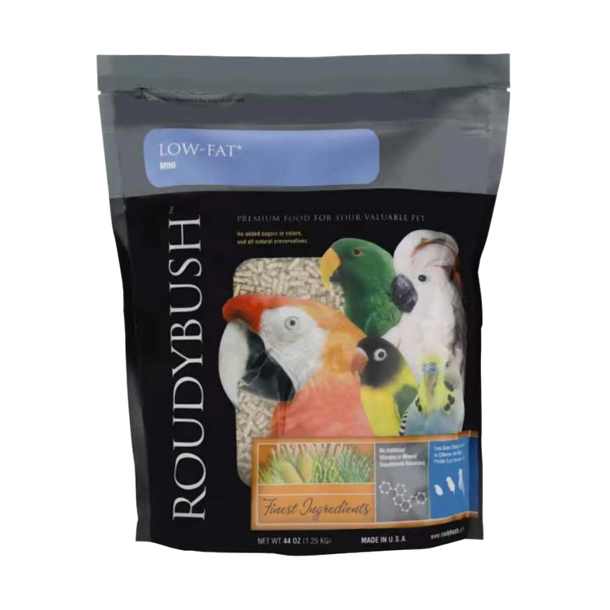 Environmentally Friendly Roudybush Low Fat Bird Food for Adults Chicks – Pelletized Nutrition Mini 44oz Eco-Friendly