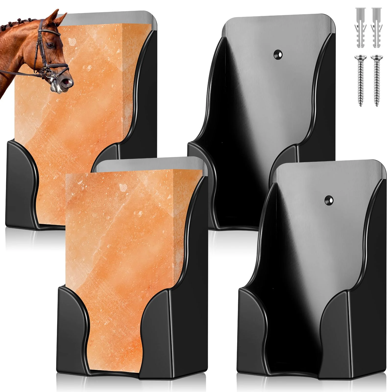 High-End Yousoontic 2-Pack 4lb Salt Block Holder – Plastic Lick Stand for Horses More Refined