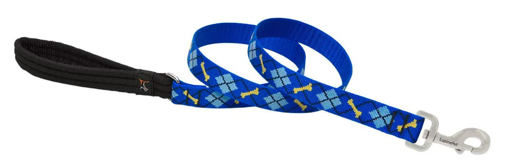 Smooth LupinePet s 1-Inch Dapper Dog 4-Foot Leash for Medium Large Dogs Dependable