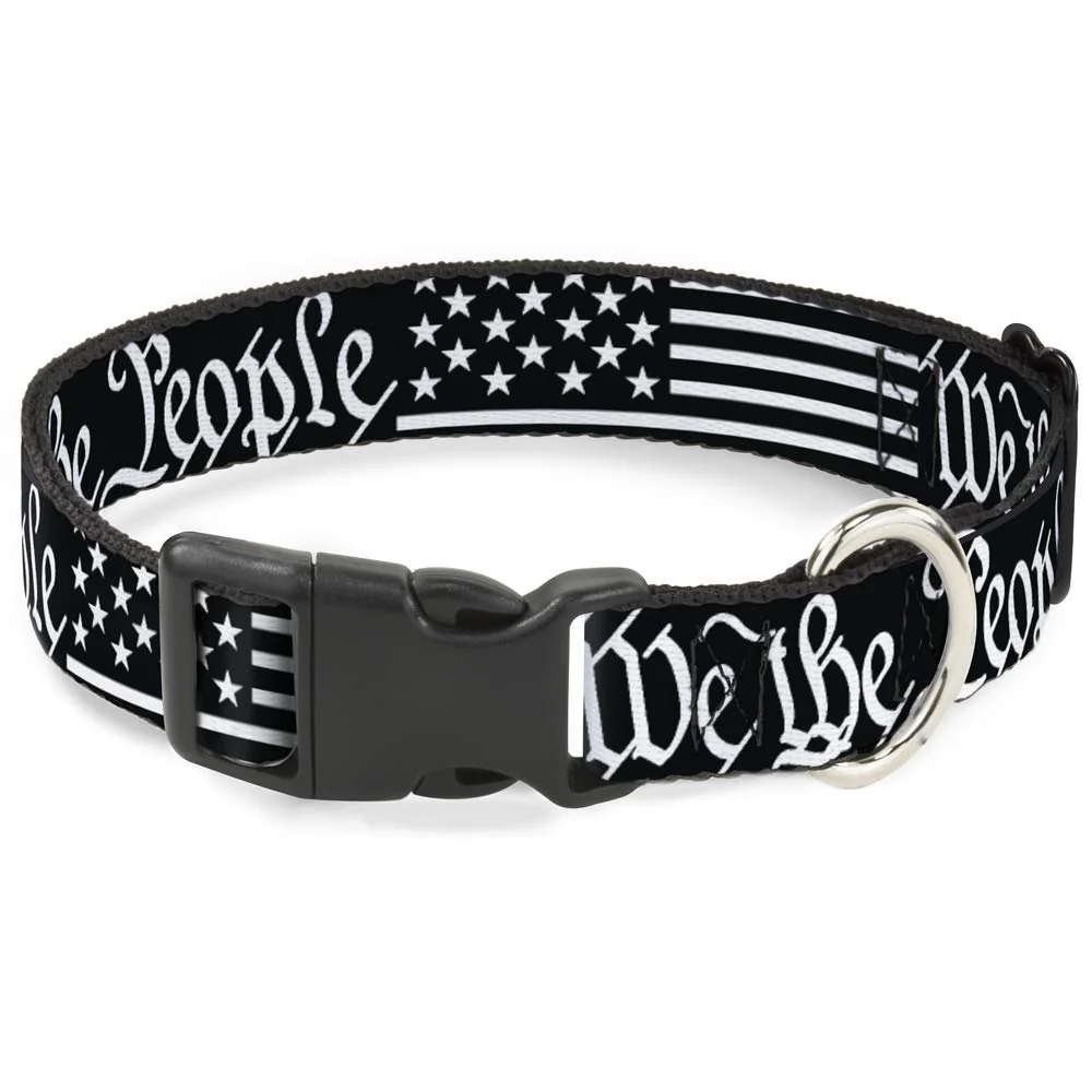 Dependable Buckle-Down Dog Collar Americana Flag We The People – 15–26 in 1 in Wide Reliable