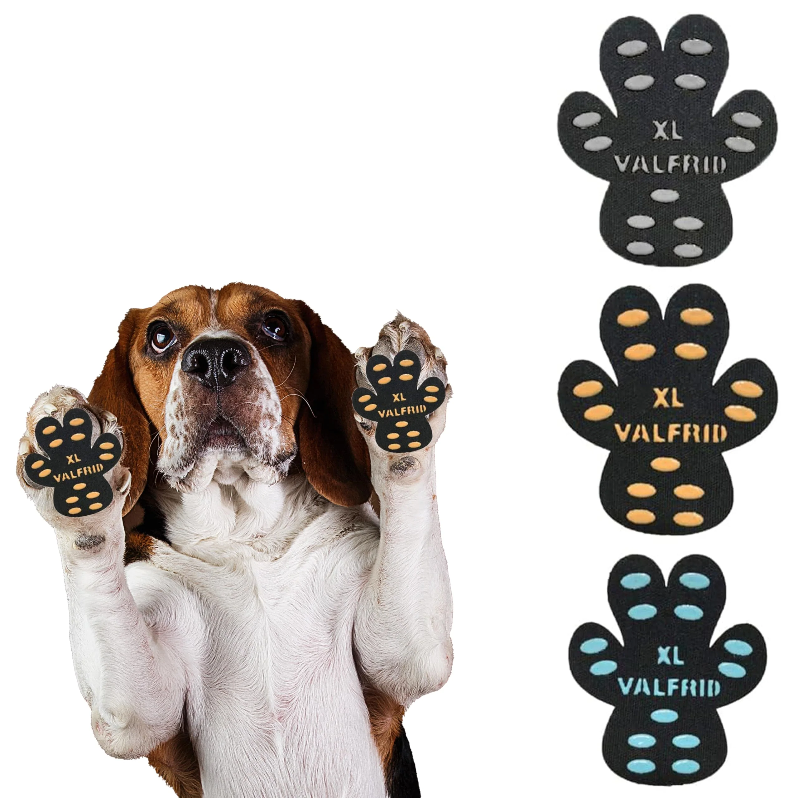 Sophisticated VALFRID Dog Paw Pads for Traction – Senior Dog Toe Grips Multicolor XL 48 Pcs Comfortable