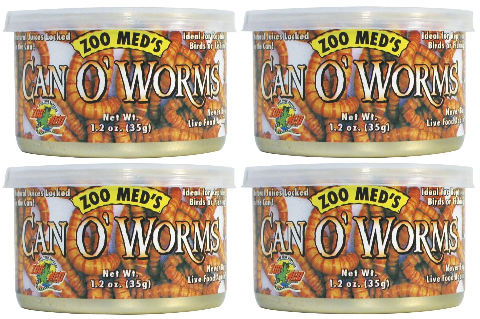 Fast Zoo Med Can O' Worms – Medium Mealworms in a Can Convenient Reptile Feed Healthy