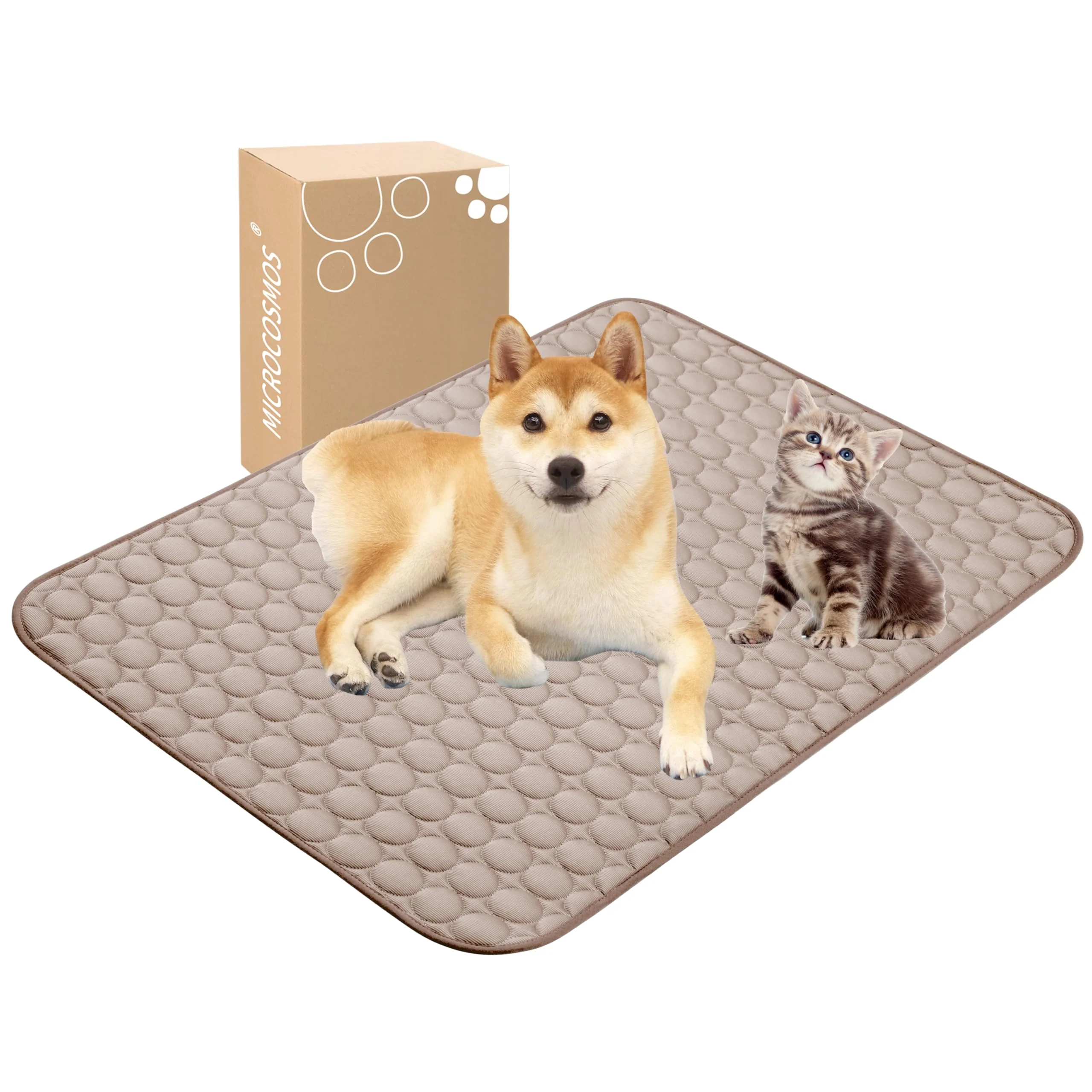 Traditional MICROCOSMOS Summer Cooling Mat Sleeping Pad – Safe Portable Easy-Clean 40x28 Brown Crafted