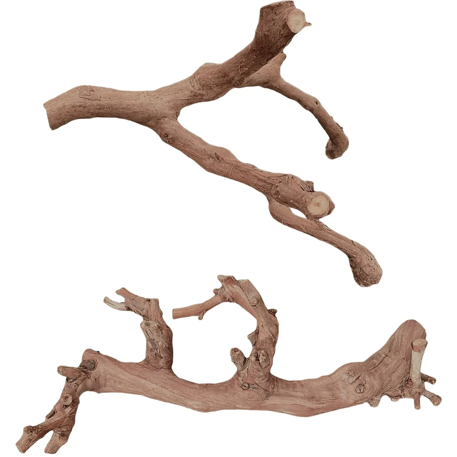 Top-Quality BNOSDM 2PCS Reptile Wood Branches Decor – Natural Terrarium Climbing Perches for Bearded Dragons Geckos More High-Quality