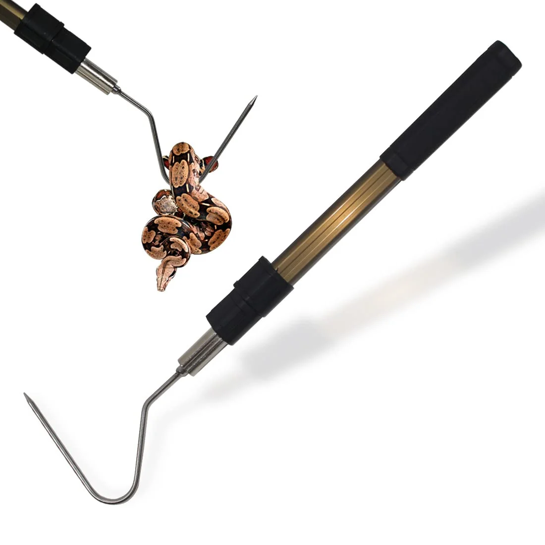 Smart Wamlet 41.6-inch Snake Hook Reptile Catcher – Adjustable Aluminum Tongs Safe Handling World-Class