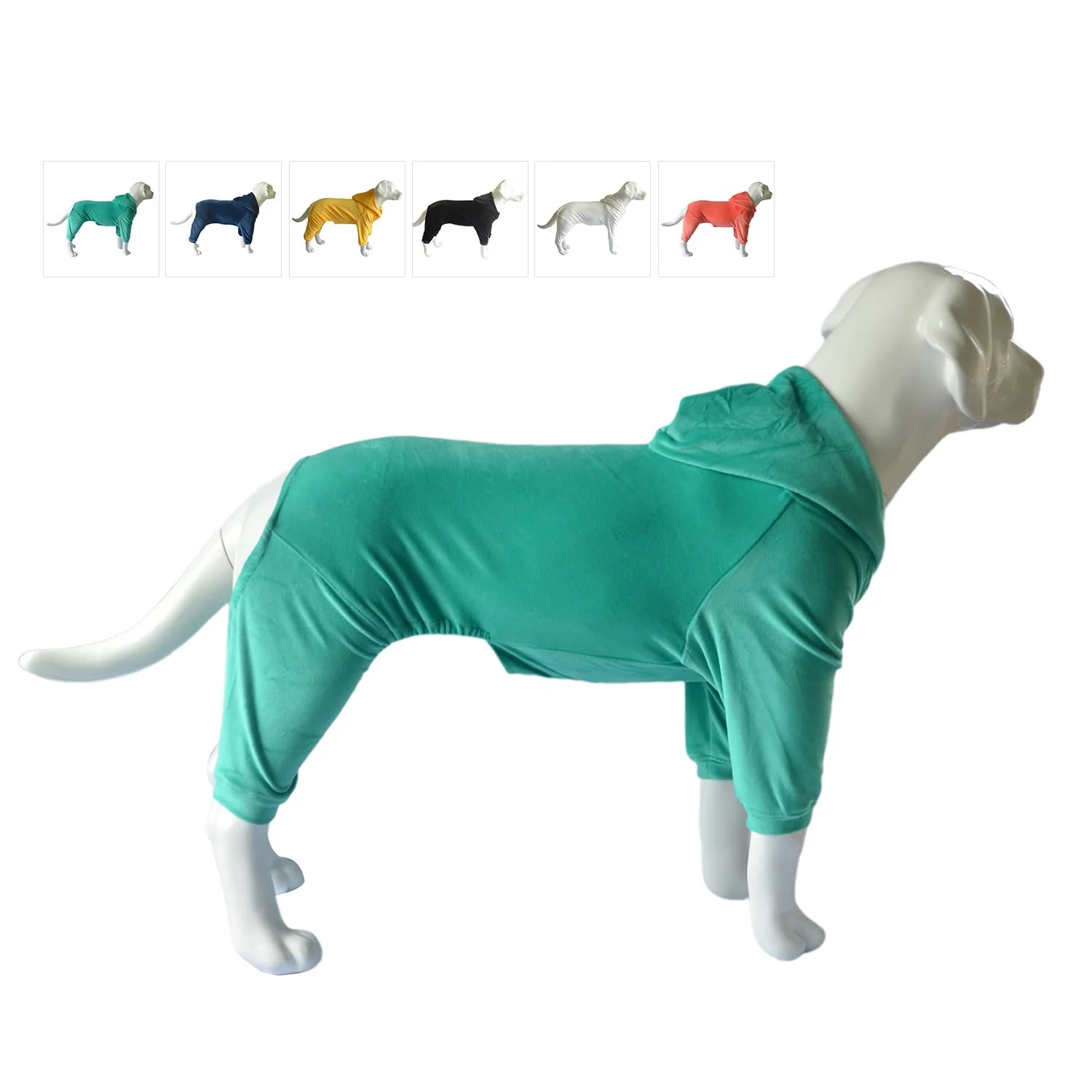 Powerful Lovelonglong Velvet Dog Pajamas PJS Hoodies – All-Season Four-Loots Jumpsuit Turquoise Size M Modern