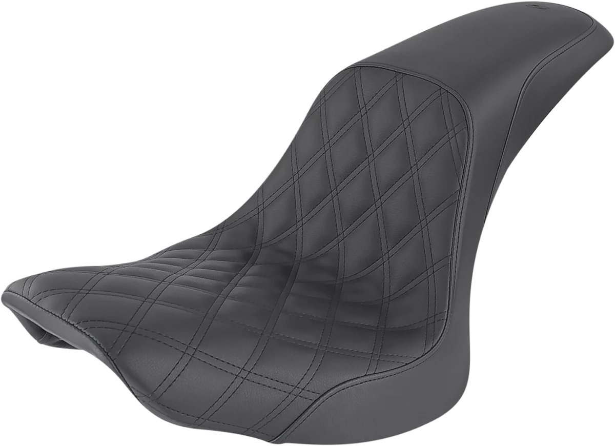 Green SADDLEMEN Profiler Seat - Front Lattice Rear Smooth - Black - FLSTC '06-'17 806-23-149 Pure