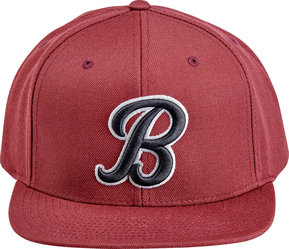 Clean BILTWELL Script B Hat - Maroon 8002-4040-00 Powerful