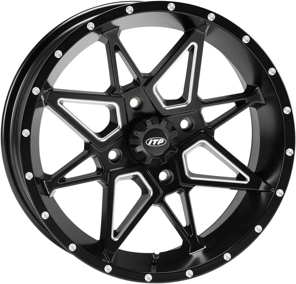 Clean ITP Wheel - Tornado - Front Rear - Black - 15x7 - 4 110 - 5 2 1521956727B Lightweight