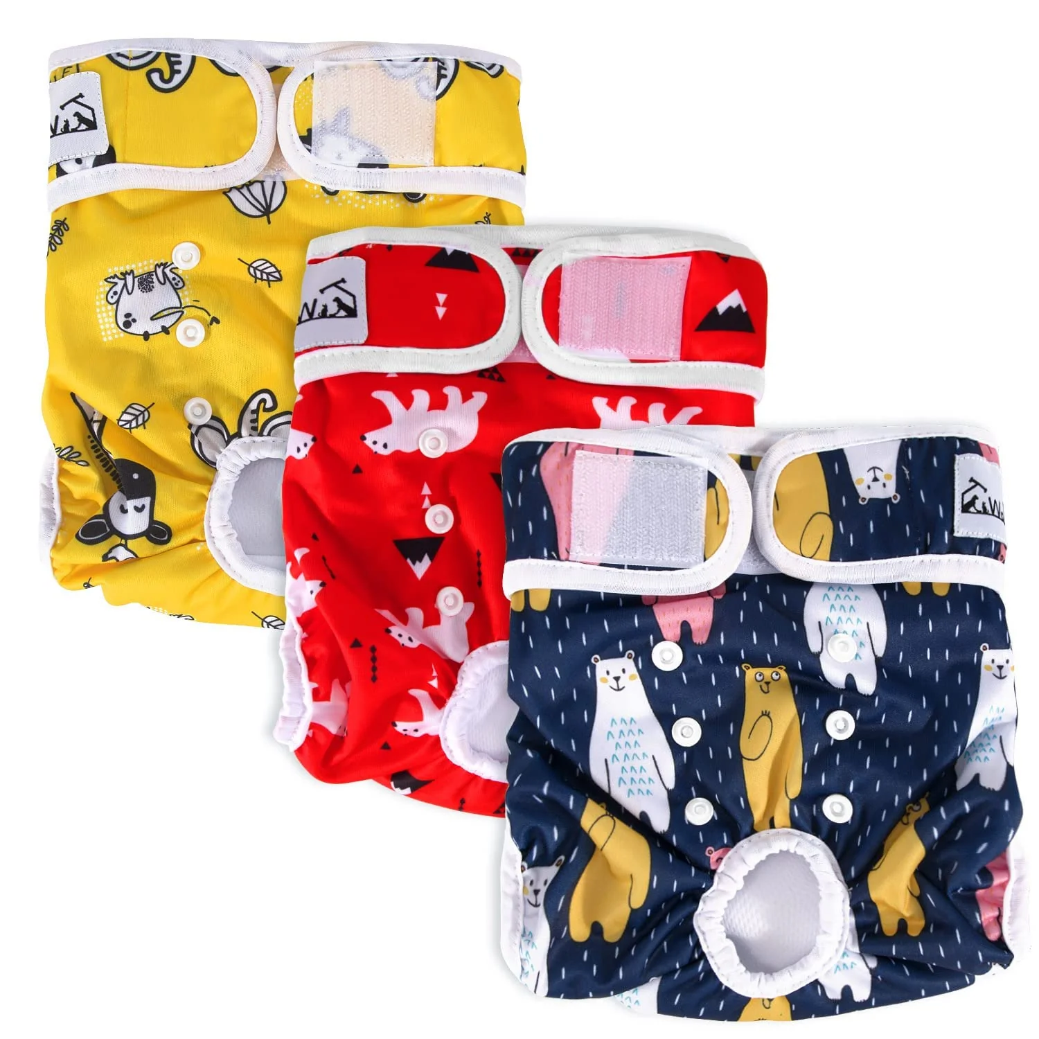 Clean SlowTon Washable Dog Diapers Female – 3 Pack Leak-Proof Adjustable Fit XS–L Authentic