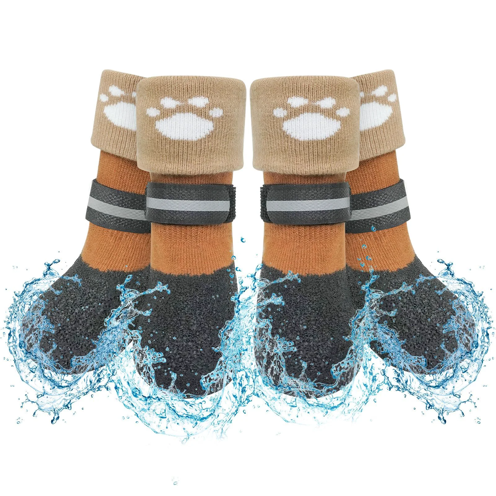 Superior SCENE Anti Slip Dog Socks Boots — Waterproof Non-Slip Paw Protectors for All Seasons Modern