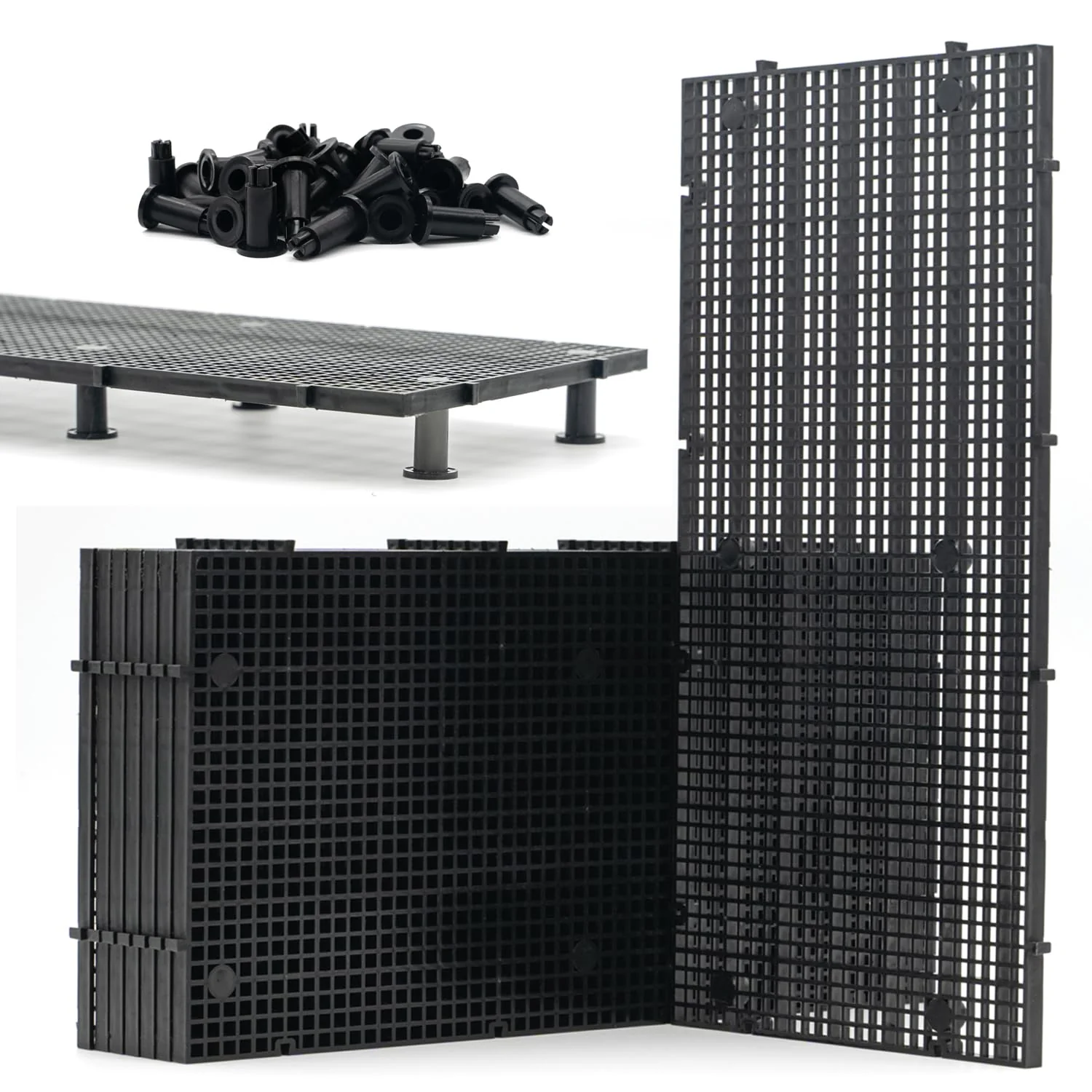 Next-Generation LINLAN 8-Piece High-Density Aquarium Grid with 48 Brackets – DIY Divider Egg Crate for Aquascaping Functional