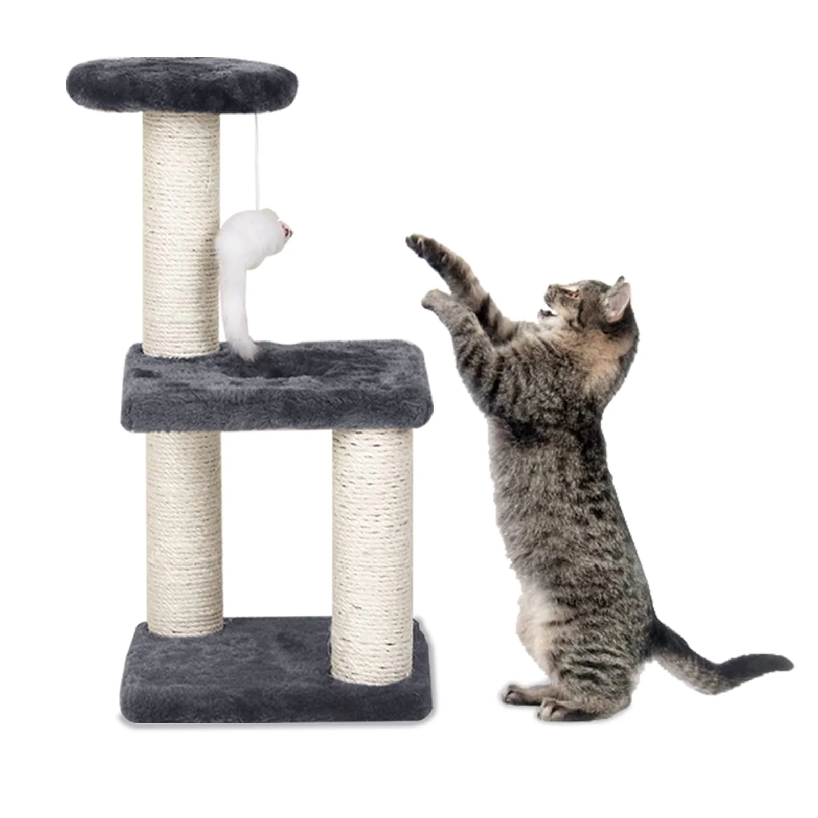 Reliable Donmnemb Small Cat Tree — Sisal Scratching Pole Interactive Indoor Toys Easy-Install Tower for Small Cats Elite