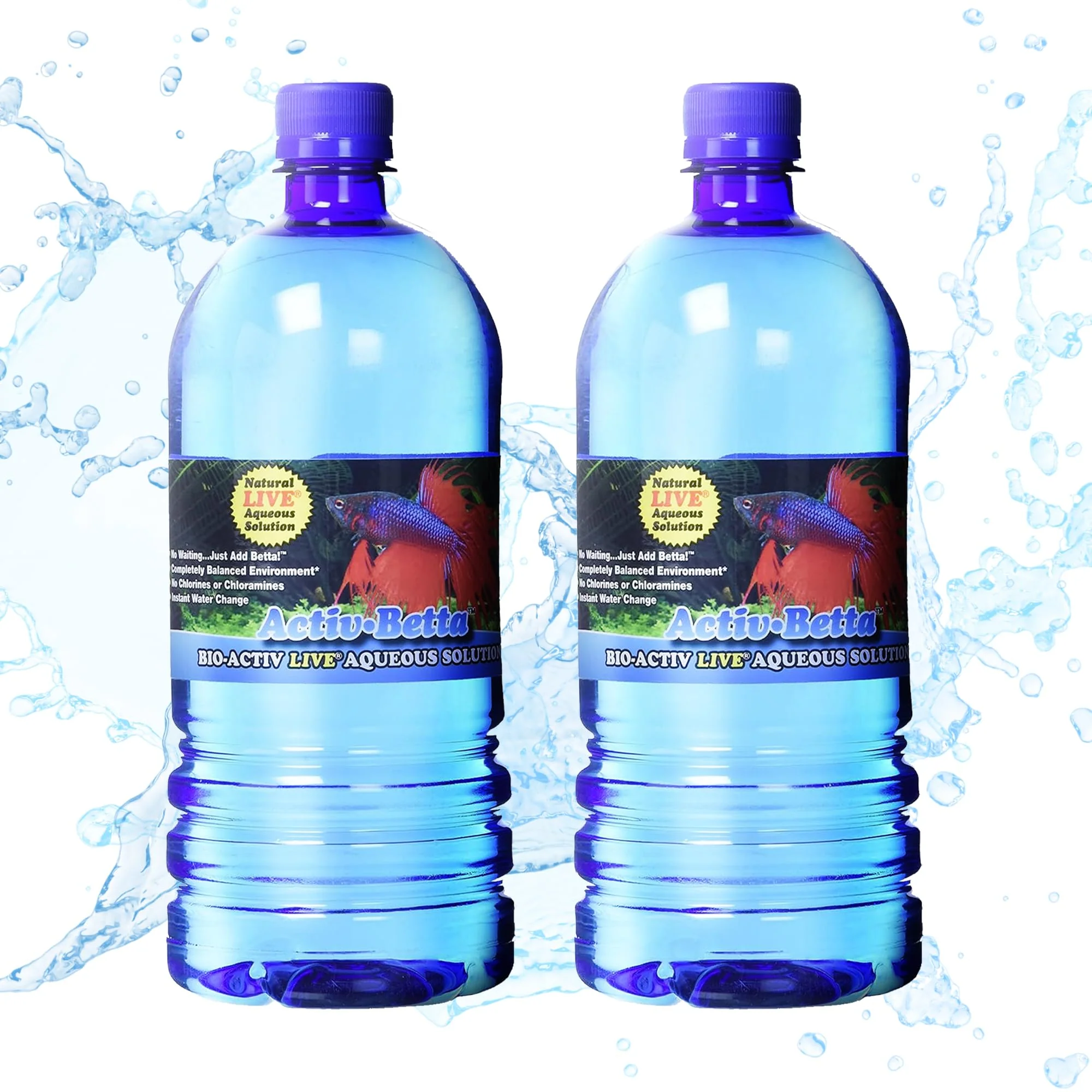 Original Design Activ Betta Water for Betta Tanks – Premium Water Conditioner 2 x 33.8 oz Elegant
