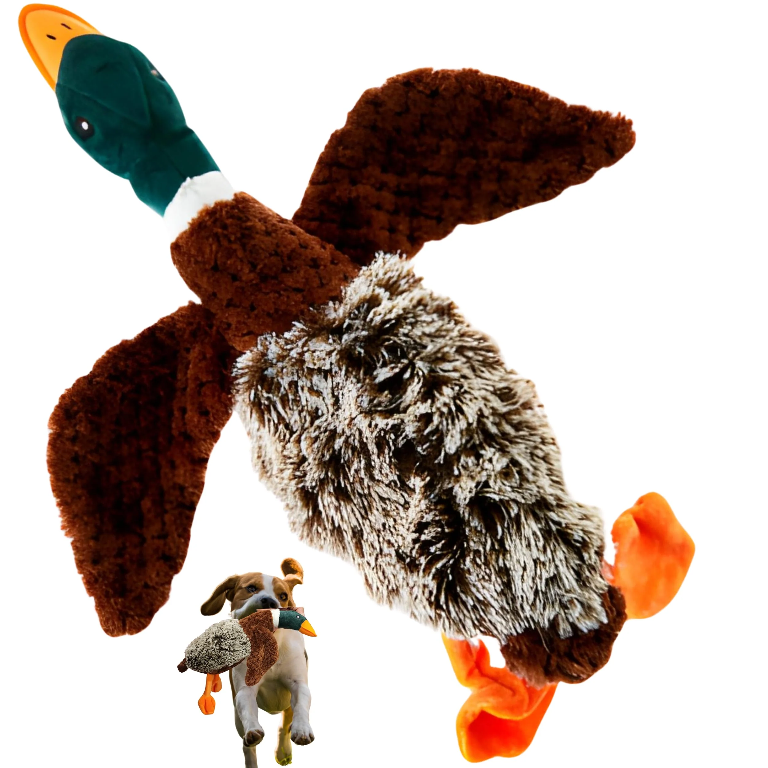 Dependable Duck Dog Toy Squeak – Mallard Plush for Large Dogs ME GUSTA SHOP Elegant