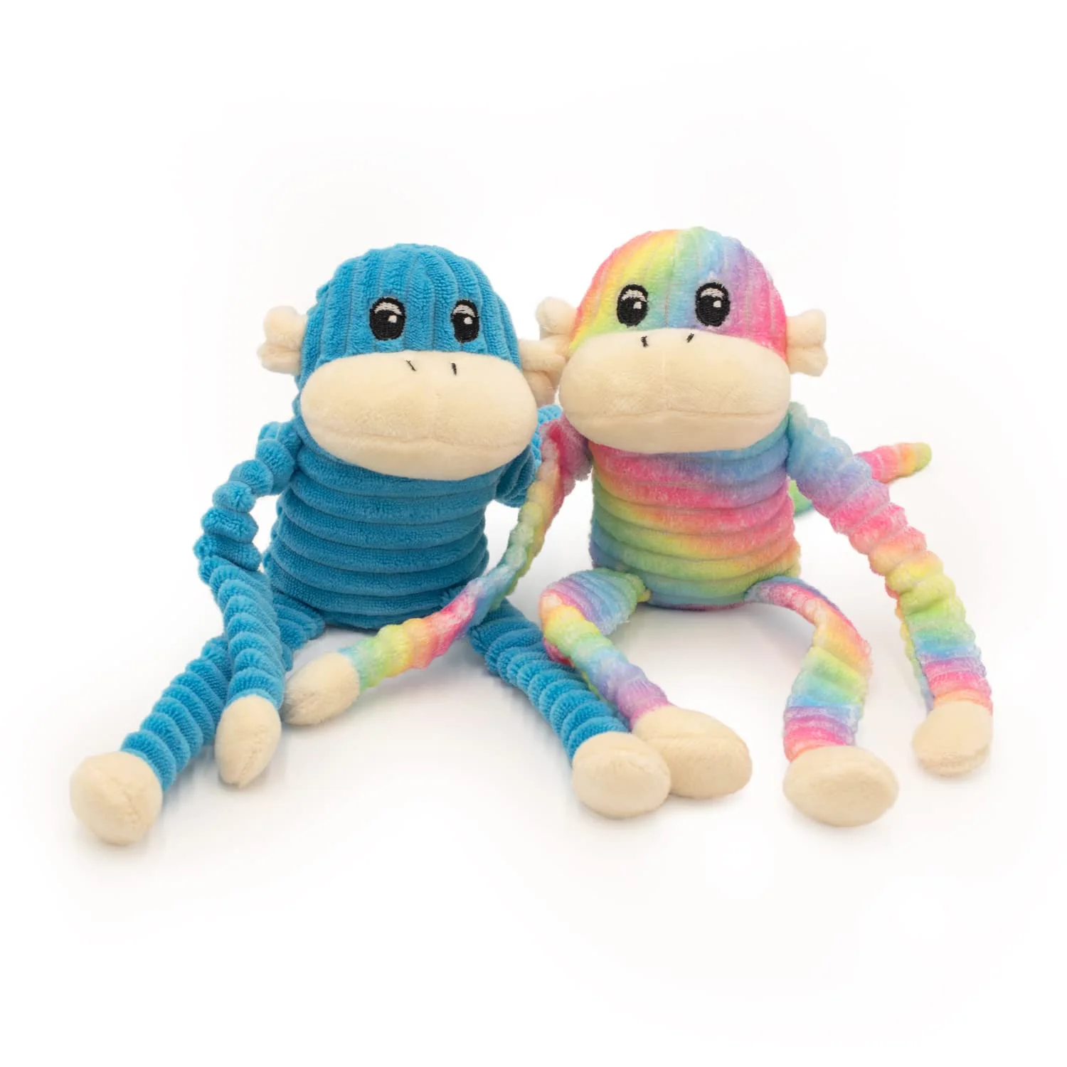 Certified ZippyPaws Crinkle Monkey - Interactive Squeaky Plush Toy 2-Pack for Small Medium Dogs High-Performance