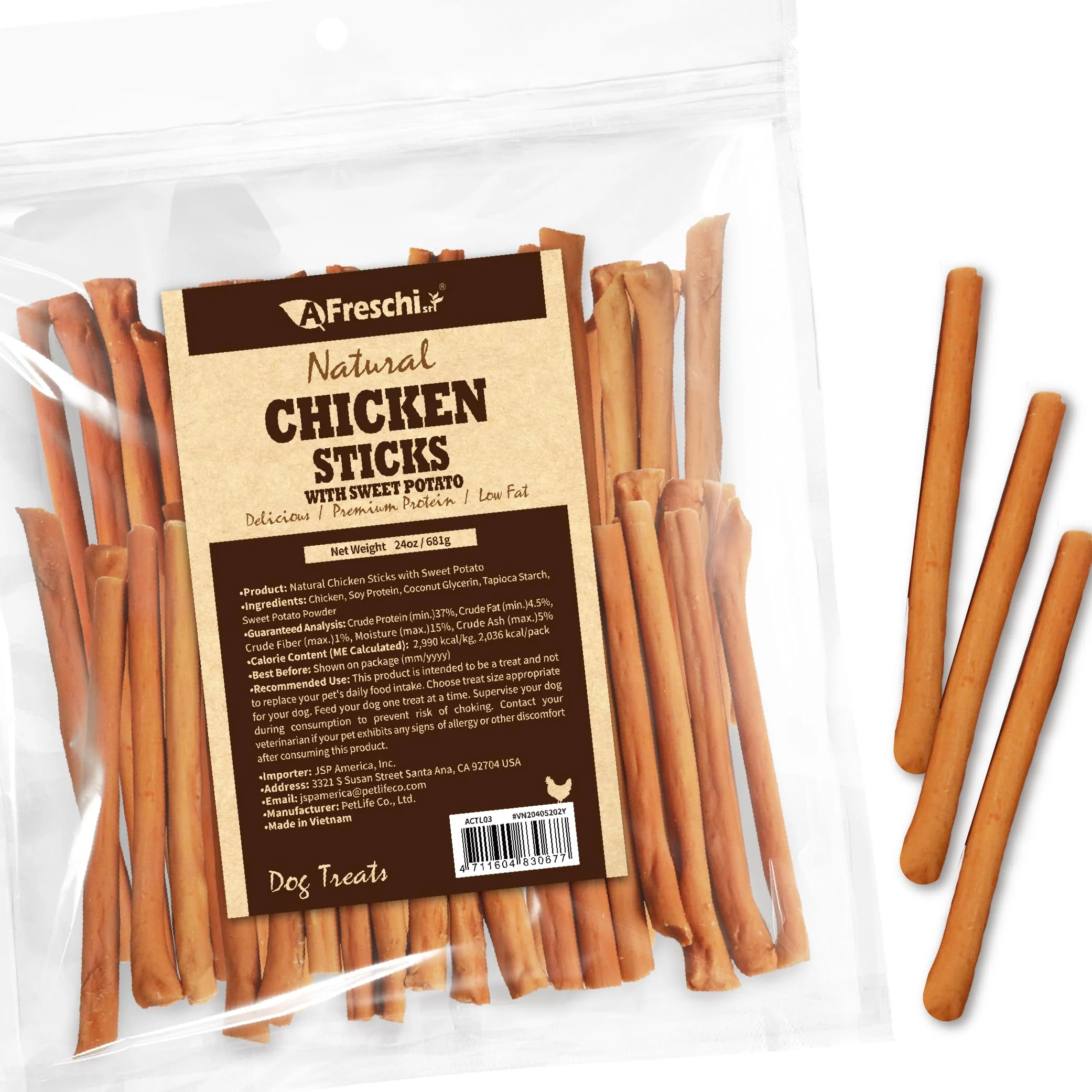Green Afreschi Chicken Dog Treats – All Natural Grain- Chews for Training Rewards Low-Fat Human-Grade Quality by A Freschi srl High-Performance