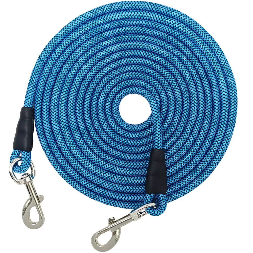 Solid YUCFOREN Dog Tether Tie Out Long Rope Leash – 10–75 ft Nylon Training Lead for Outdoor Recall Camping Backyard Refined