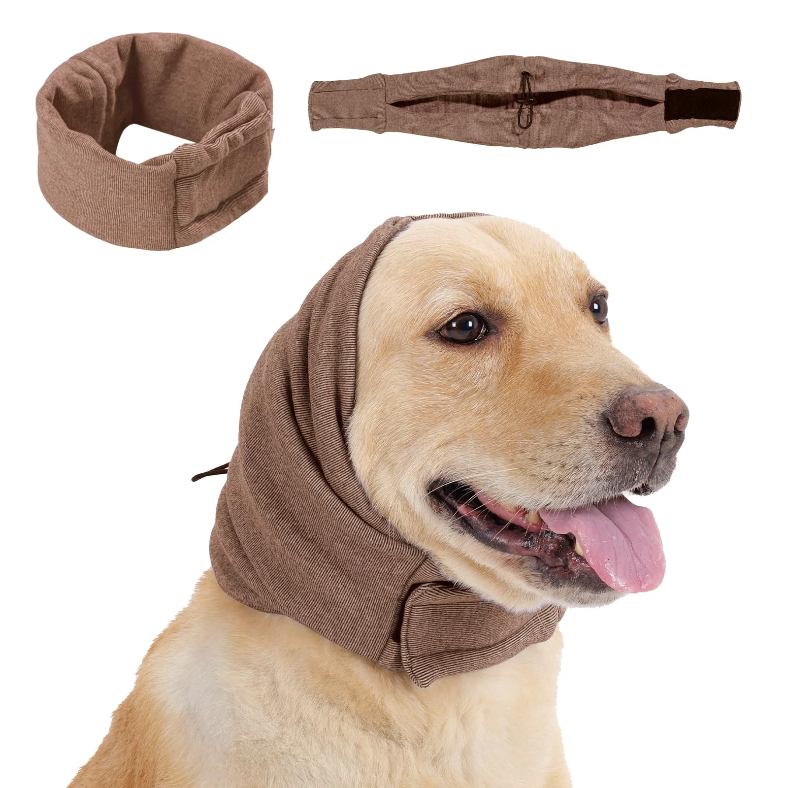 First-Class LEOTRAG Dog Calming Hoodie Noise-Reducing Ear Wraps for Dogs Soft