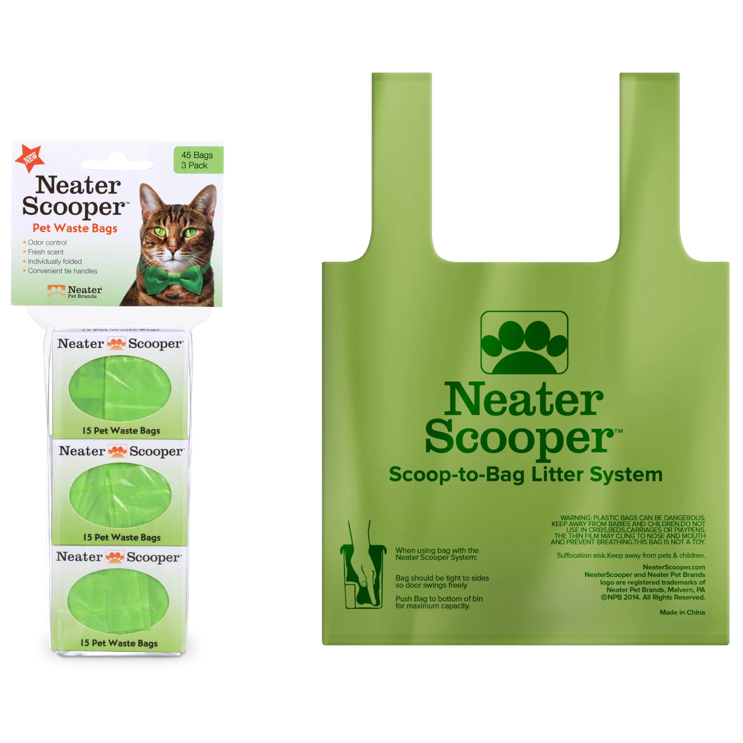Fine Crafted Neater Pets Neater Scooper Standard Size Refill Bags – 45 Count 3 Boxes Sophisticated