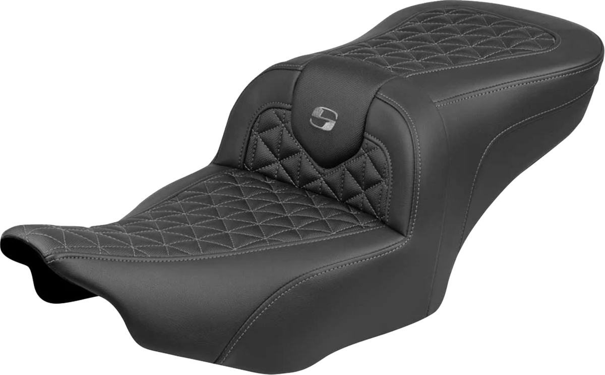 Dependable SADDLEMEN Roadsofa™ Seat - without Backrest - Gray Stitch - FLH FLT '23-'25 823-07-21002 Expertly Made