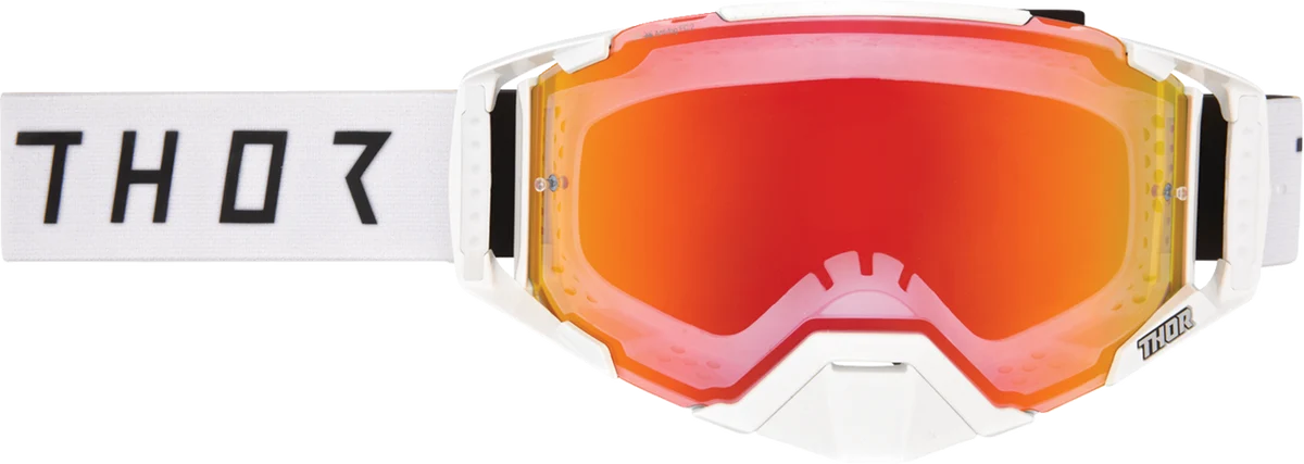 High-Performance THOR Ascend LTD Goggle - Synth - White - Lemon Red-Orange Mirror Lens 26014025 Functional