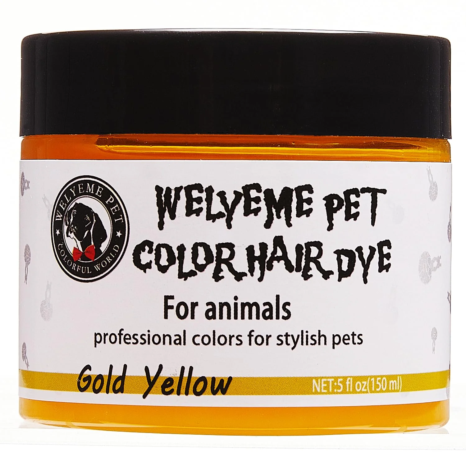 World-Class WELYEME Dog Hair Dye Yellow-2 — Permanent Pet Color for Dogs Horses Organic