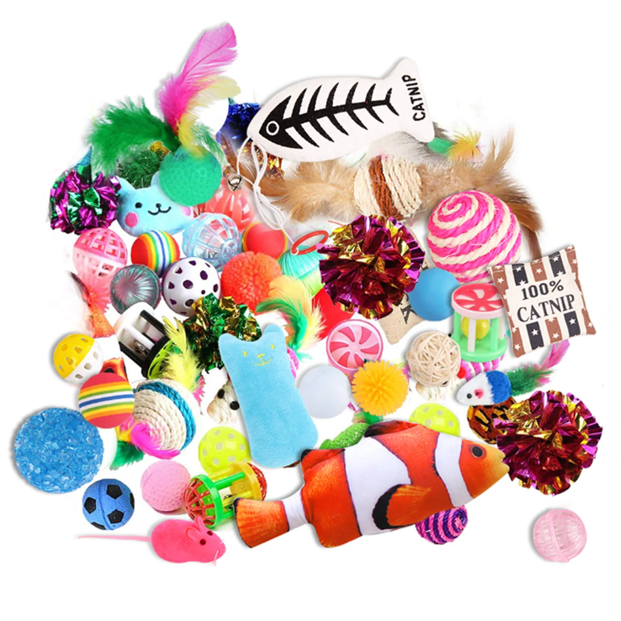 Elite Highland Farms Select Cat Toys Variety Pack – 20 Pieces Holiday Gift for Kitty Top-Quality
