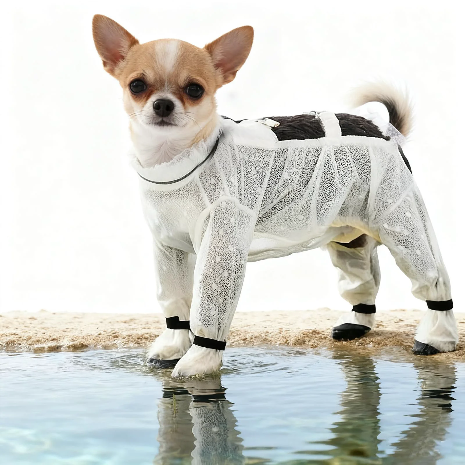 Specialty Anti Dust Pants with Shoes for Dogs S – All-in-One Waterproof Suspender Boots Modern