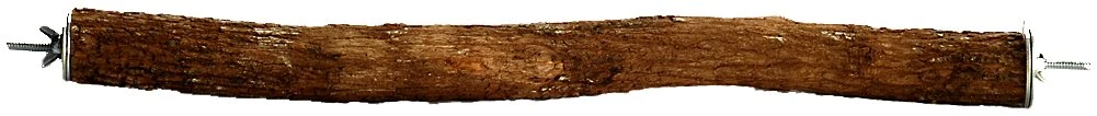 Secure Polly's Full Length Hardwood Bird Perch - 16-Inch Natural Brown USA Made Genuine