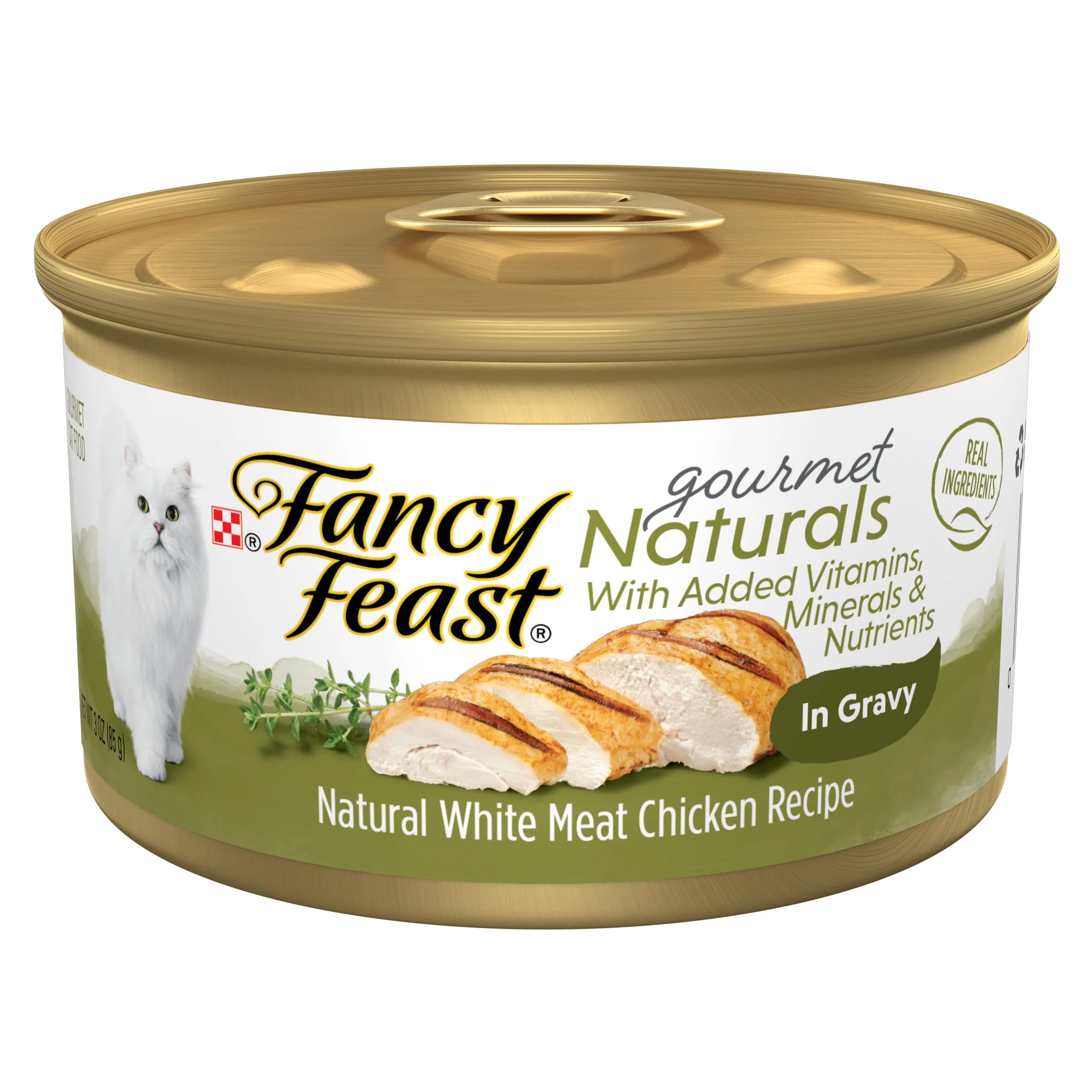 Secure Fancy Feast Gourmet Naturals White Meat Chicken in Gravy — Wet Cat Food Pack of 12 3 oz Cans User-Friendly