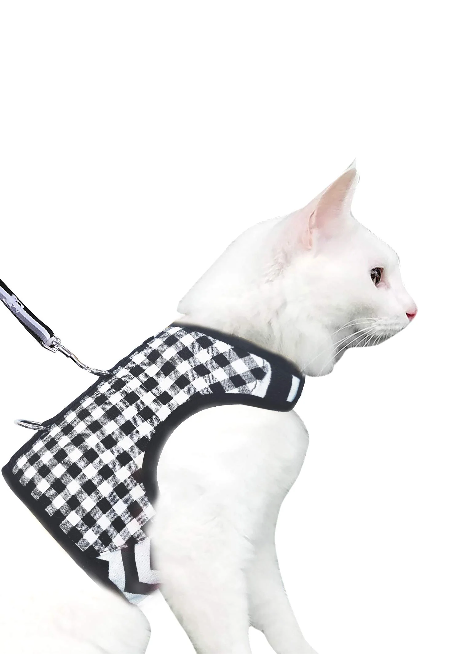 Long-Lasting YIZHI MIAOW Cat Harness Leash — Escape-Proof Adjustable Vest Black Plaid X-Small Exceptional