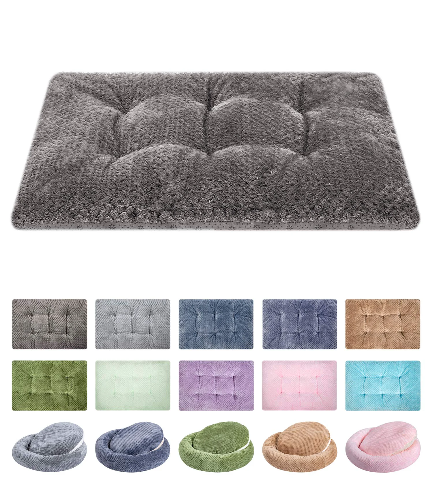 WONDER Fuzzy Deluxe Pet Bed 15x23 – Plush Machine Washable Dryer Safe for Small Dogs Cats Durable