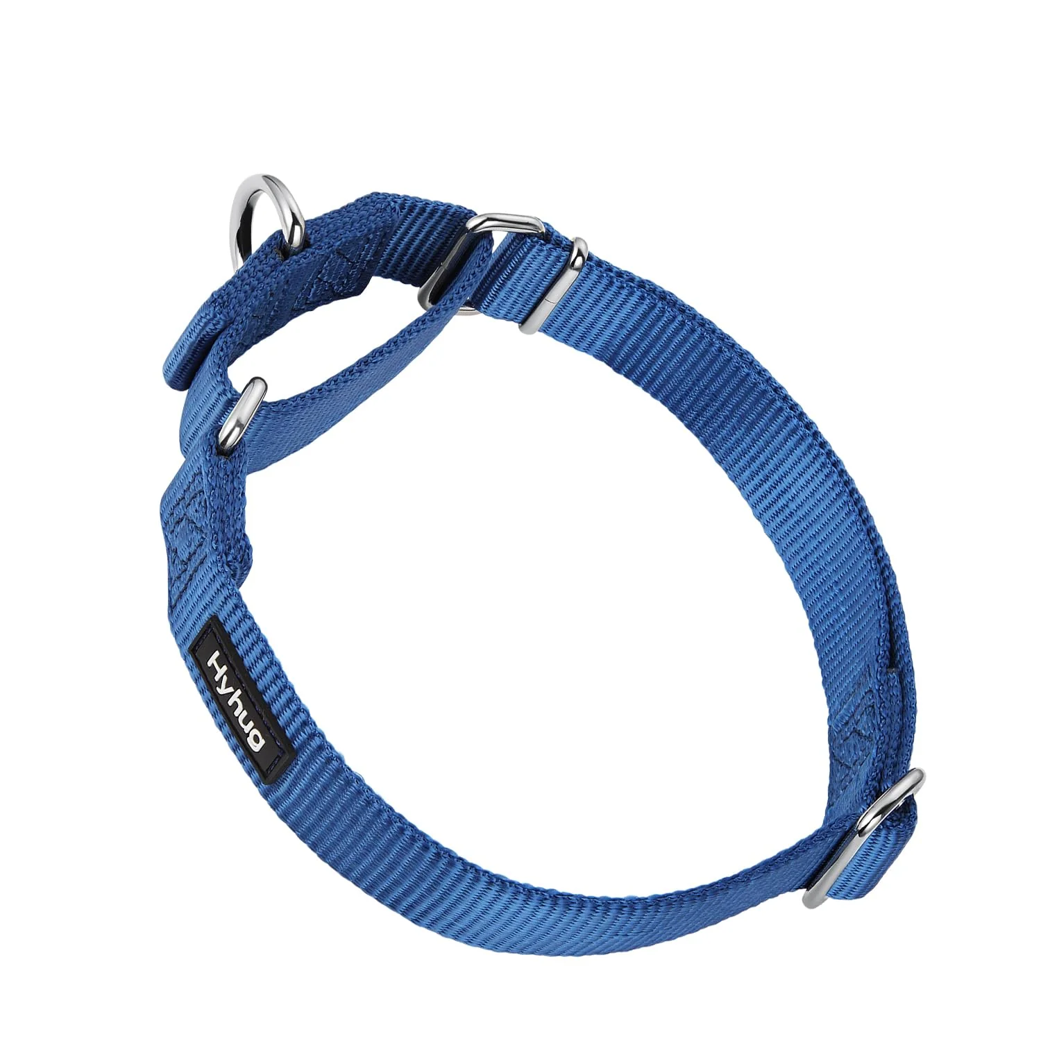 High-End Hyhug Martingale Collar for Dogs Small Blue Escape-Proof No Buckle Heavy-Duty Nylon for Training Daily Walks Soft