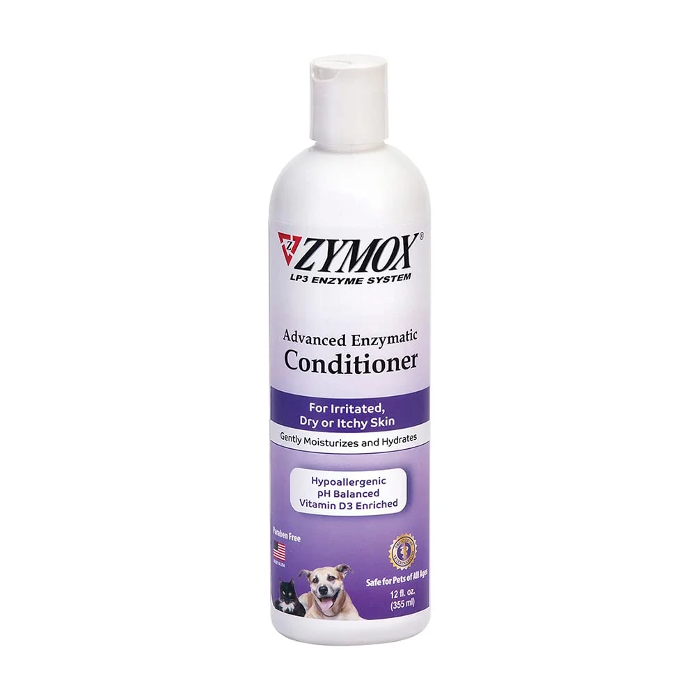 Comfortable ZYMOX Advanced Enzymatic Leave-On Conditioner 12oz – Detangles Moisturizes Pets Green