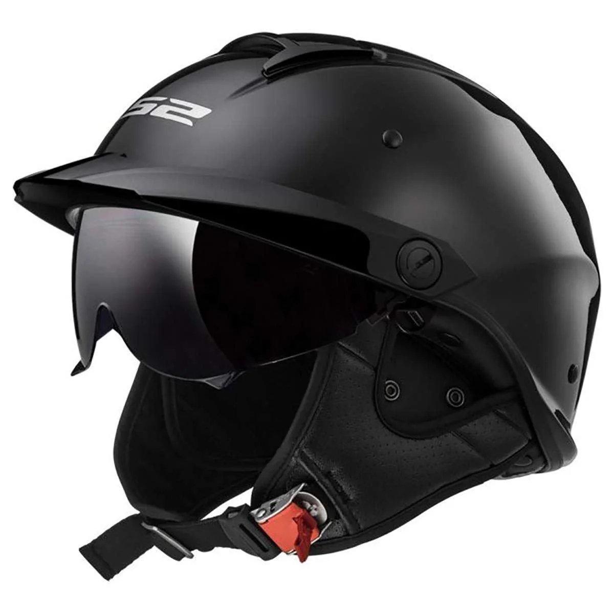 Artisan LS2 Rebellion Half Helmet – Gloss Black Comfortable