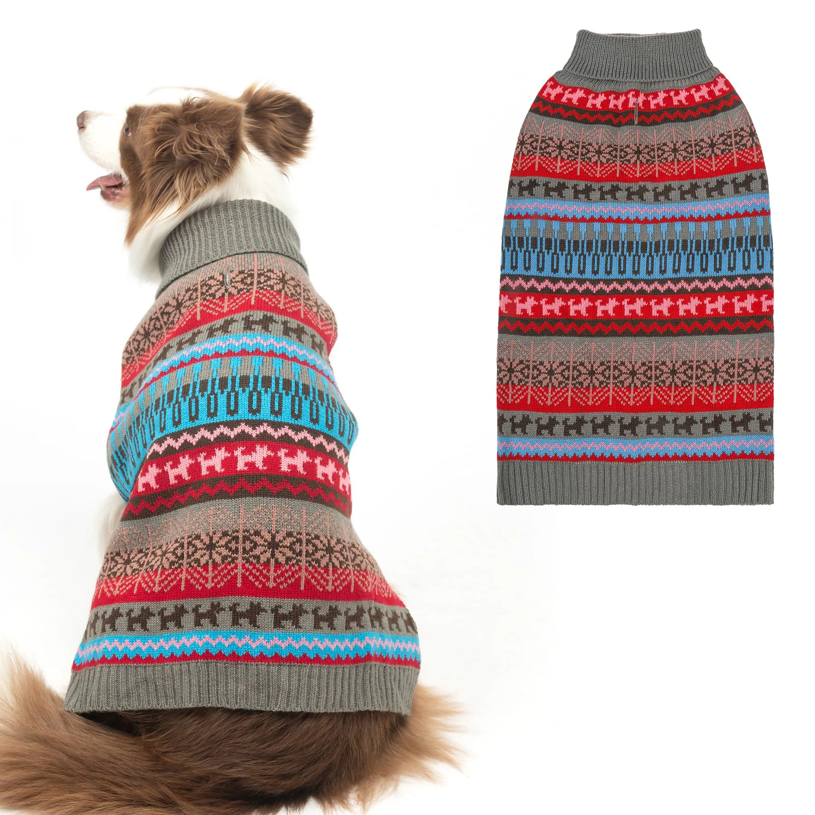 Specialty Mihachi Dog Sweater - Colorful Stripes Winter Coat for Cold Weather Elite