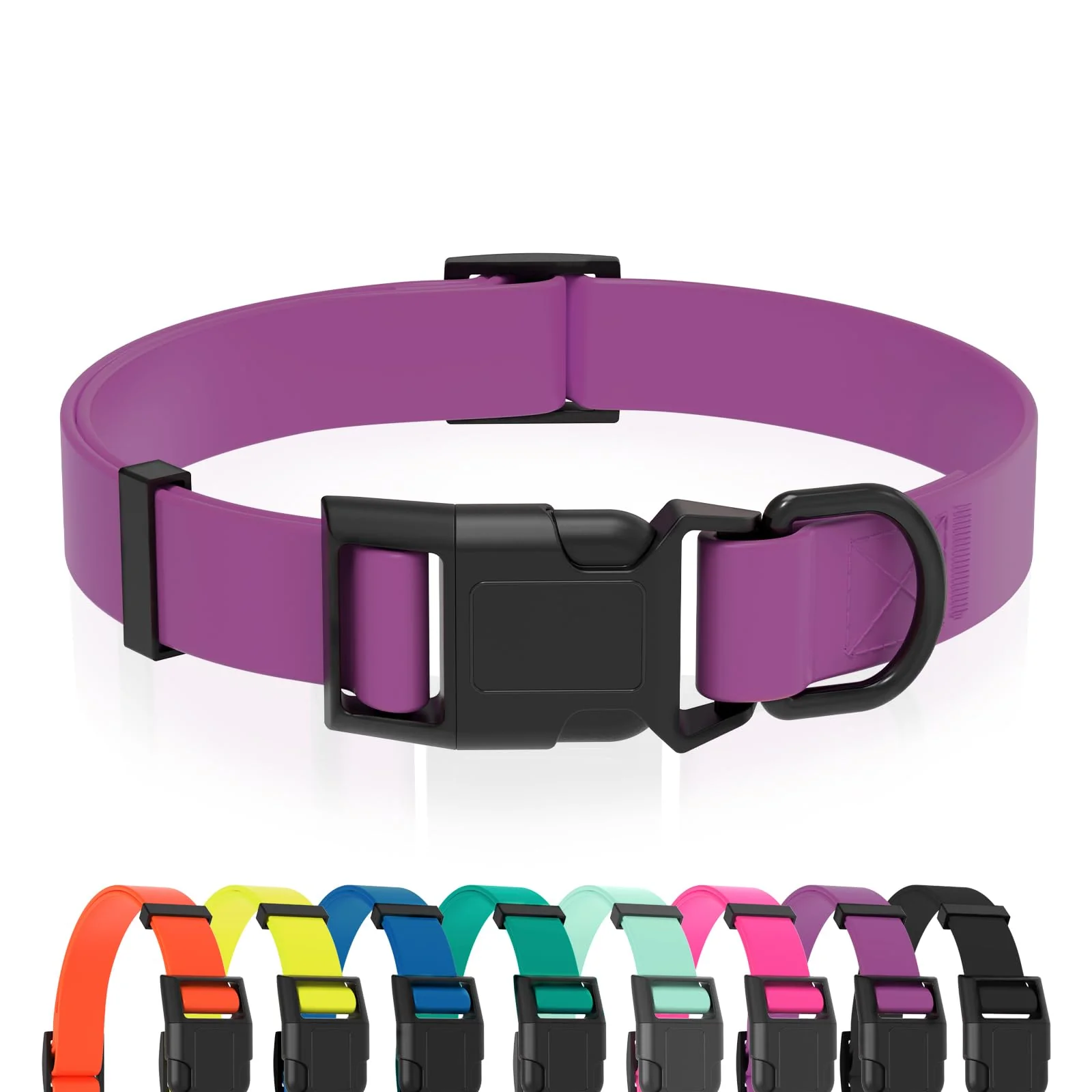 Exceptional Kidding Pets Waterproof Dog Collar with Quick Release Buckle – Easy-to-Clean All-Size Fit Purple M Sustainable