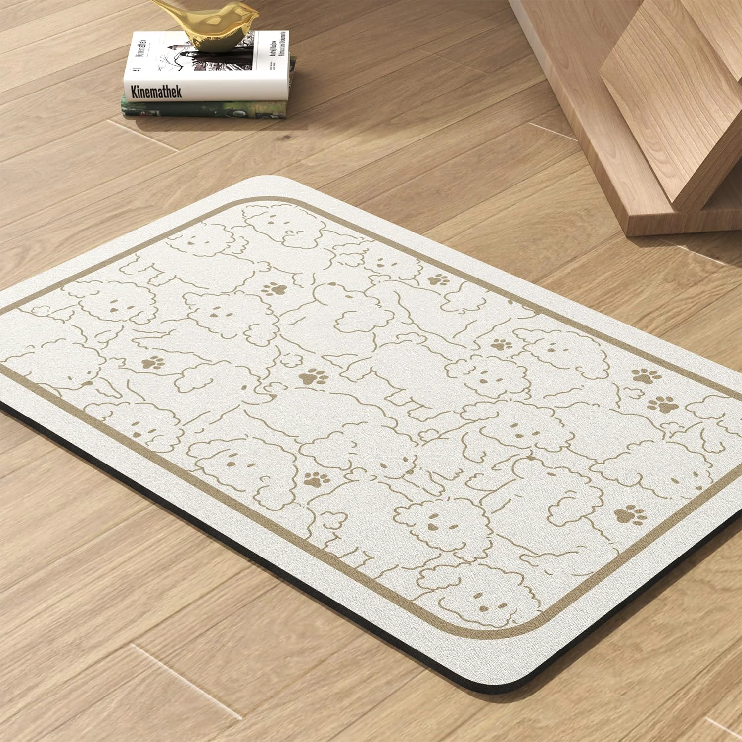 Breathable PADOOR Framedogs Pet Feeding Mat – Absorbent Quick-Dry Anti-Slip 12x19 Elegant
