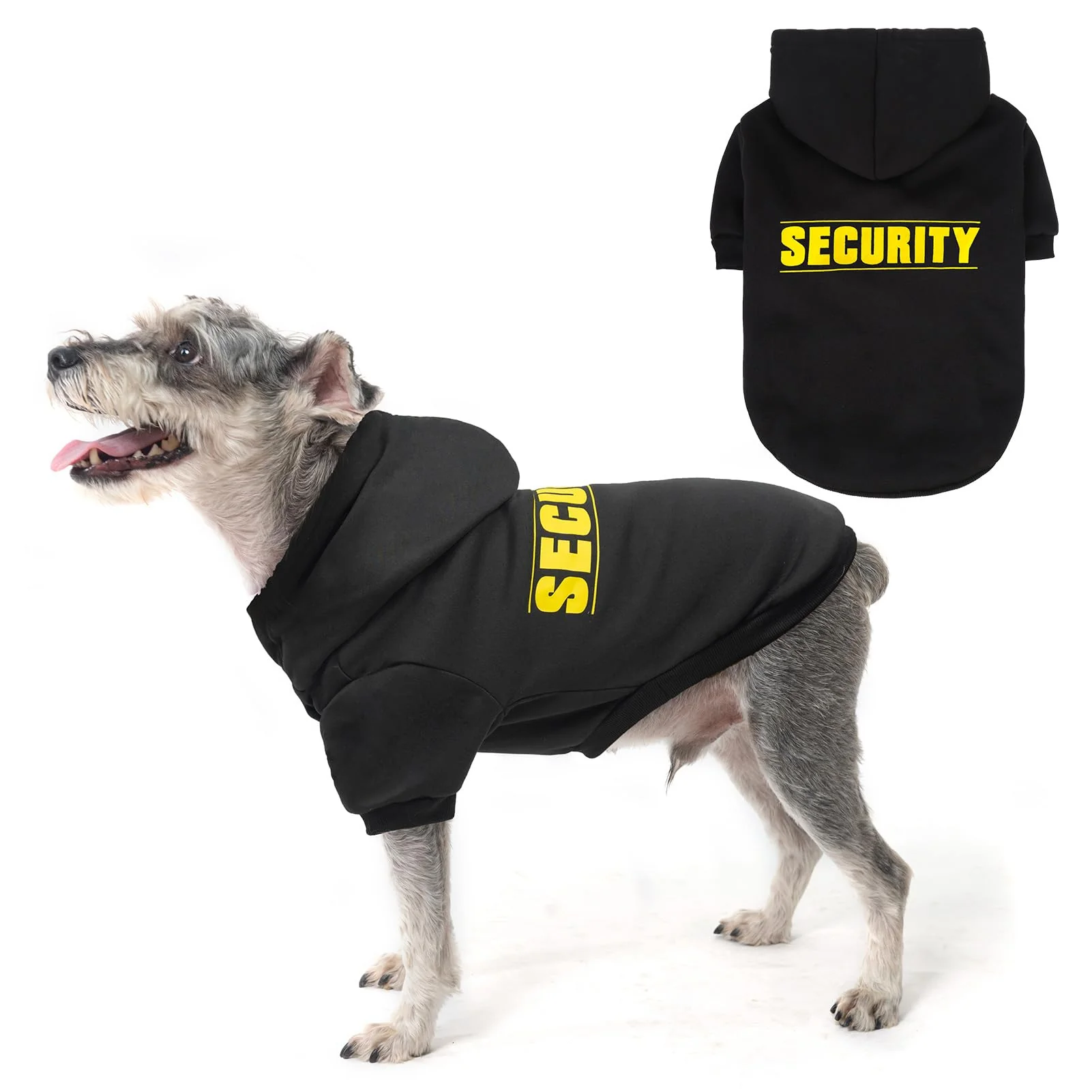 World-Class SCENE Security Dog Hoodie Sweater – Brushed Fleece Hat Leash Hole for All Weather XS Traditional