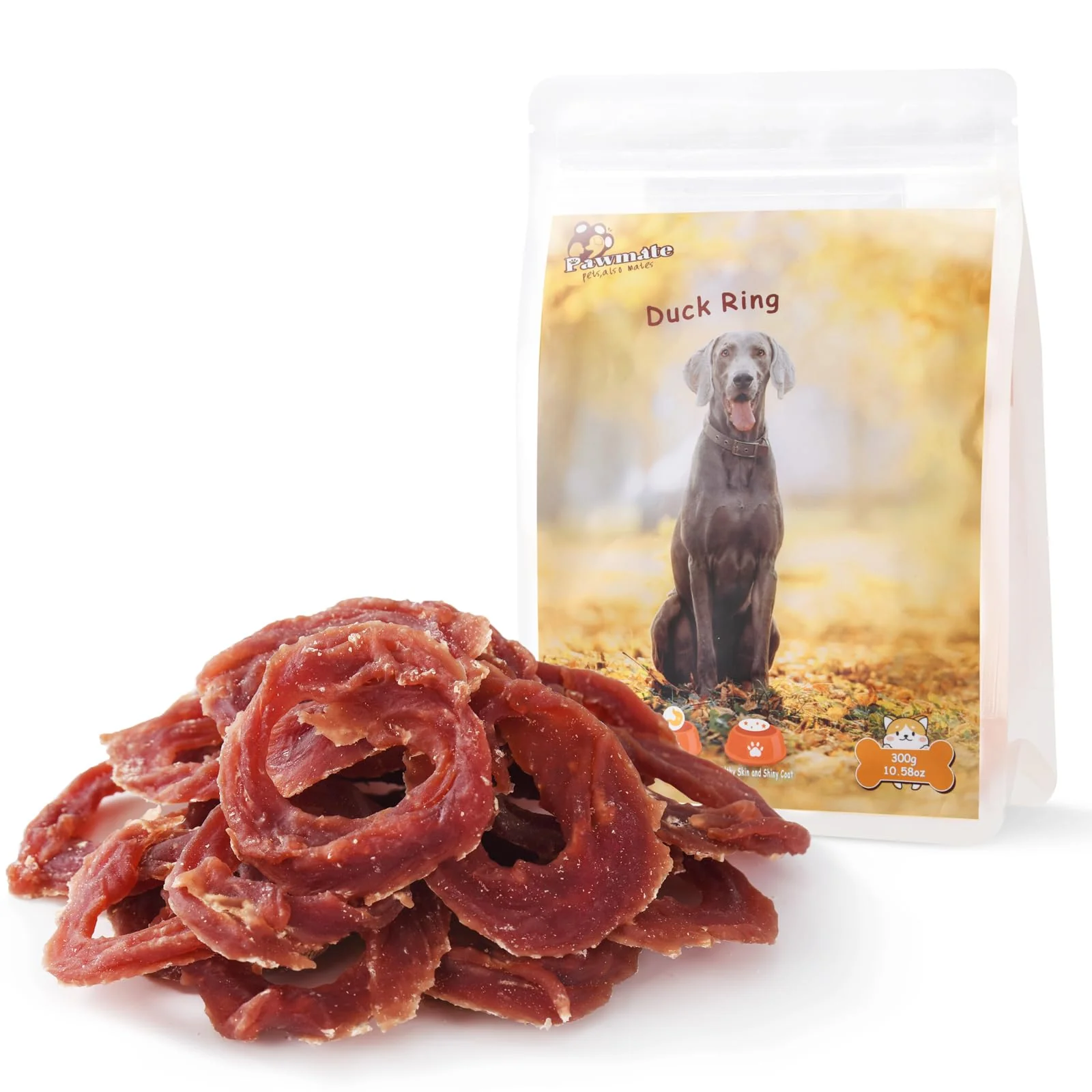 Clean Pawmate Duck Jerky Rings for Dogs – Hypoallergenic Treats with Glucosamine Chondroitin 10.6 oz Fine Crafted