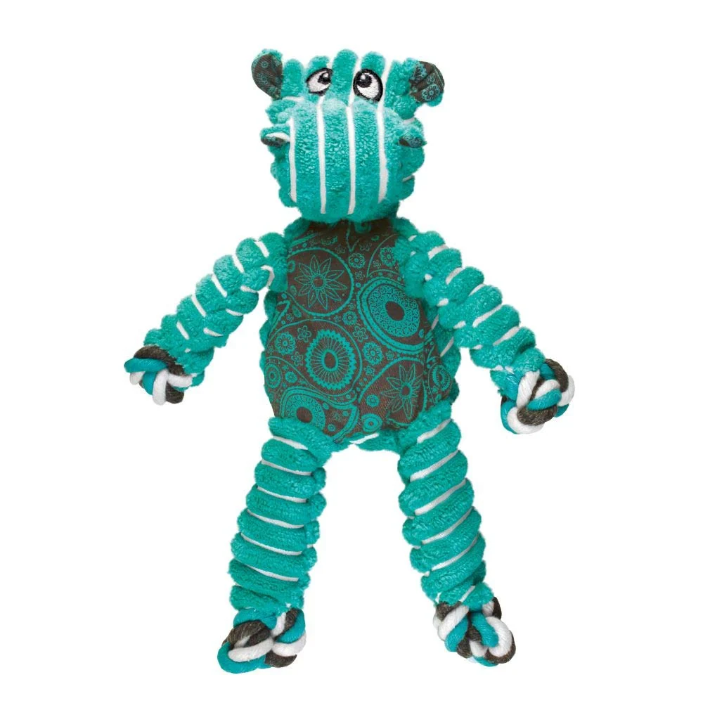 Detailed KONG Floppy Knots — Durable No-Stuffing Squeaky Rope Plush Dog Toy for Teething Play Hippo Small Medium Quality