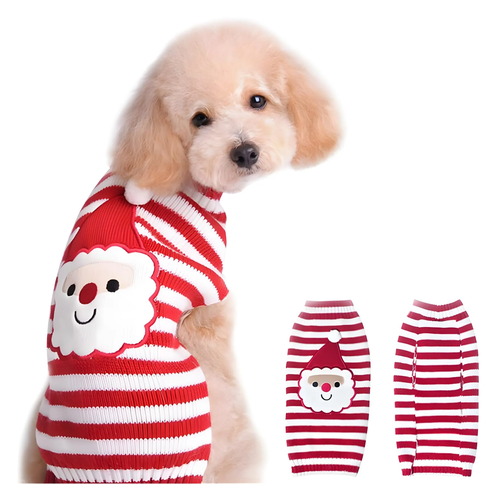 Convenient NACOCO Santa Claus Pet Sweater – Medium for Small to Medium Dogs Cats Durable