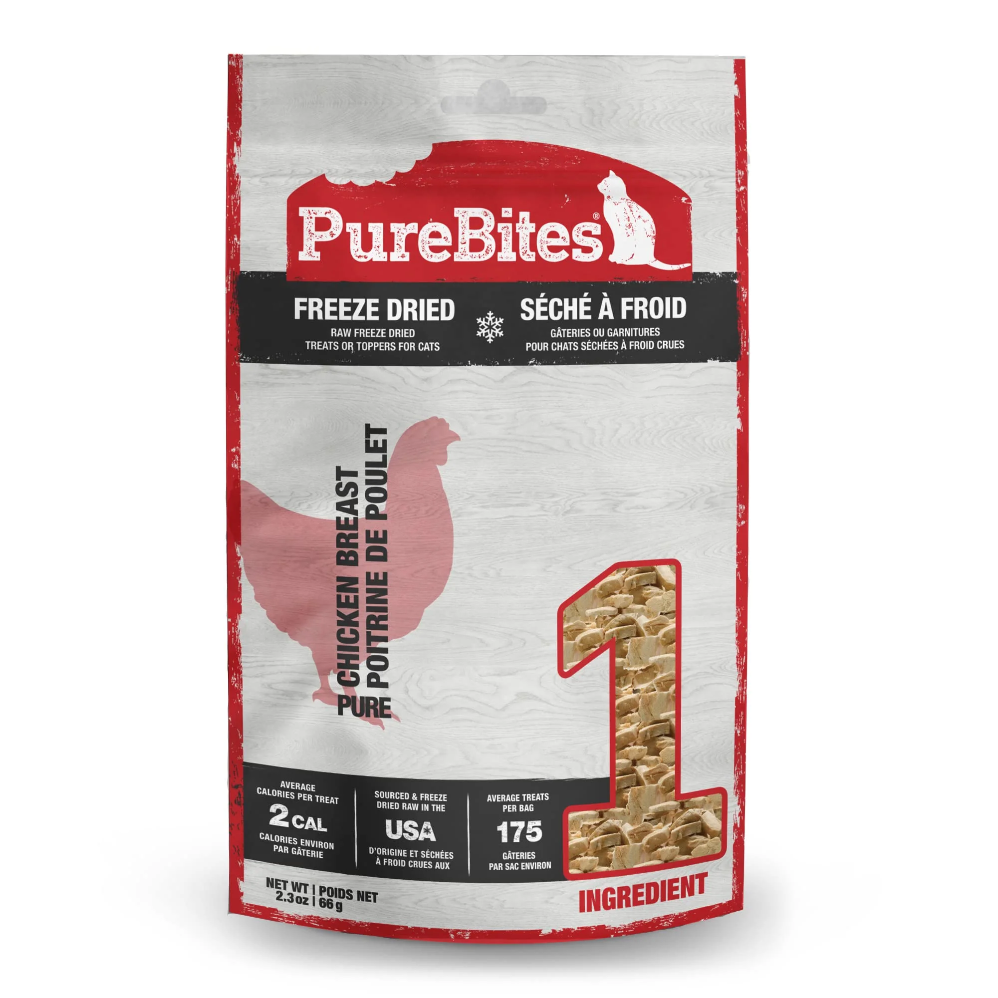 Modern PureBites Chicken ze-Dried Cat Treats – 1 Ingredient Made in USA 2.3 oz Efficient